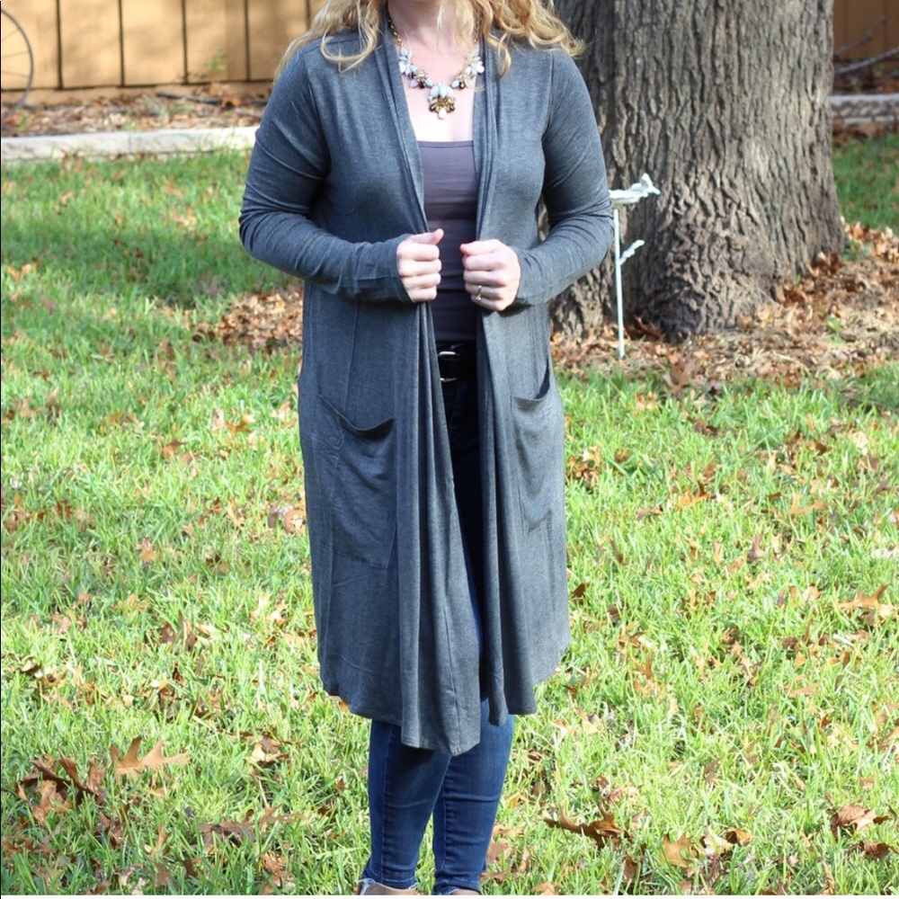 30% OFF 2/MORE LAST SIZE Medium Grey Cardigan - Picture 2 of 6